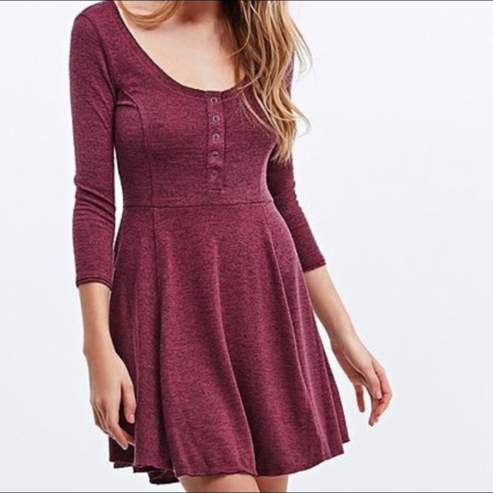 BDG Burgundy Skater Dress Size XS
